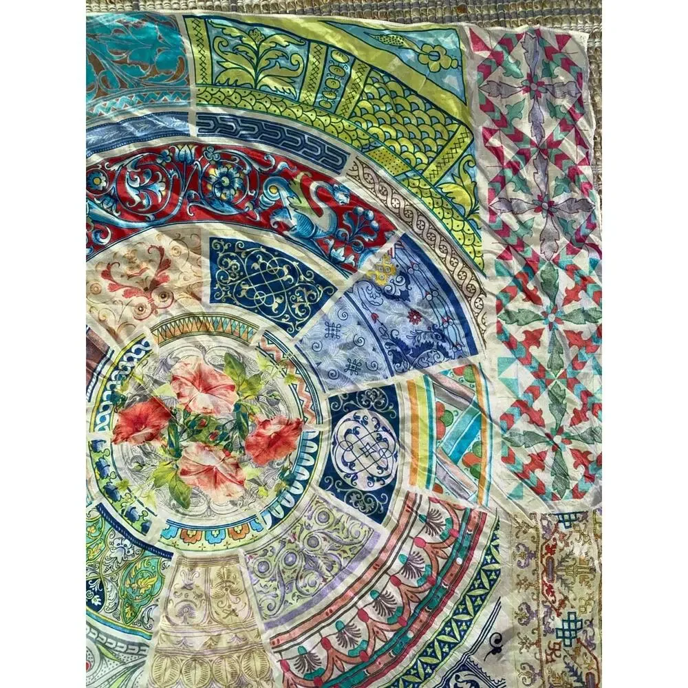 Johnny Was $160 Celestin Large Silk 43” Square Scarf EUC